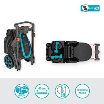 PowerMax Duo 46/36V P4A akkus fűnyíró akkuval 4.0Ah 4.Kép